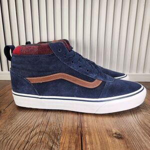 VANS Sk8-Hi MTE Ward Men Sz 8.5 Dress Blues Gum Sole Lugged Suede Sneakers Shoes